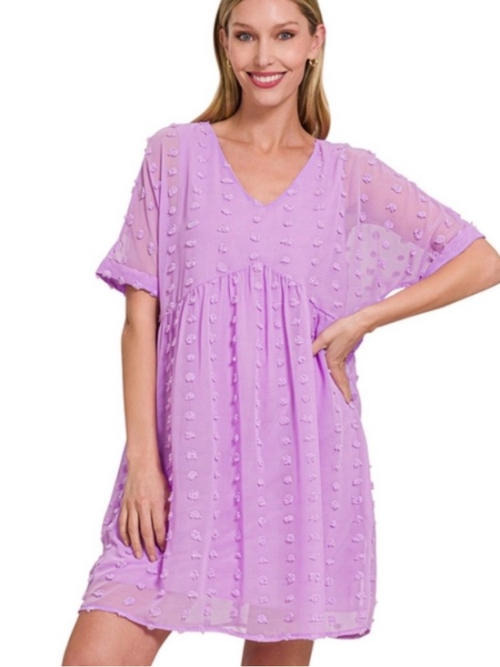 Zenana Outfitters Dresses & Skirts - Zenana Outfitters Large Lavender V-Neck Dress